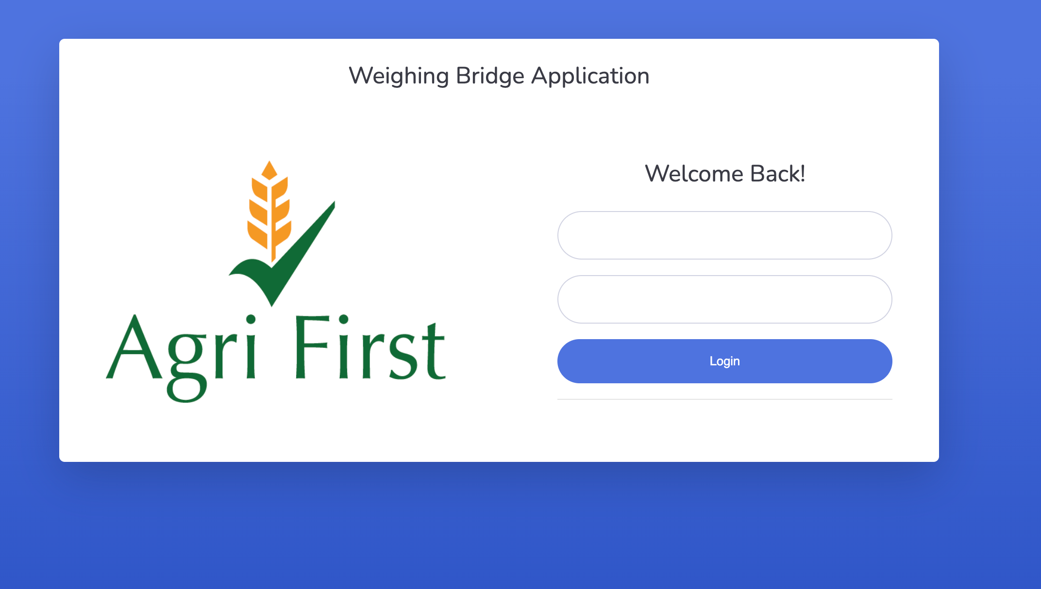 Weighbridge Application